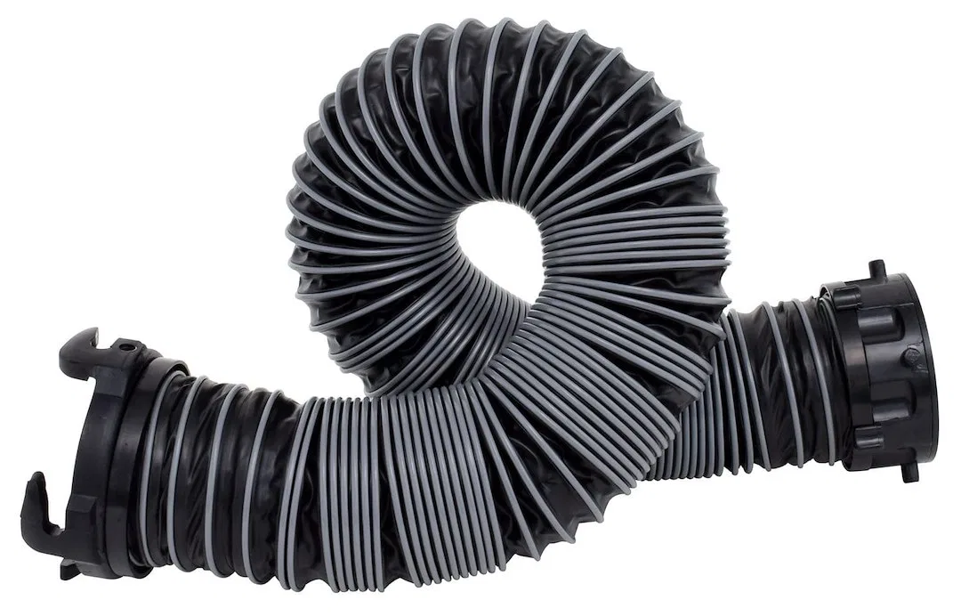 D04-0605 – VALTERRA LLC Sewer Hose, 5 Foot Extended Length 21 Inch Compressed Length 3 Inch Diameter 24 Mil Polypropy...